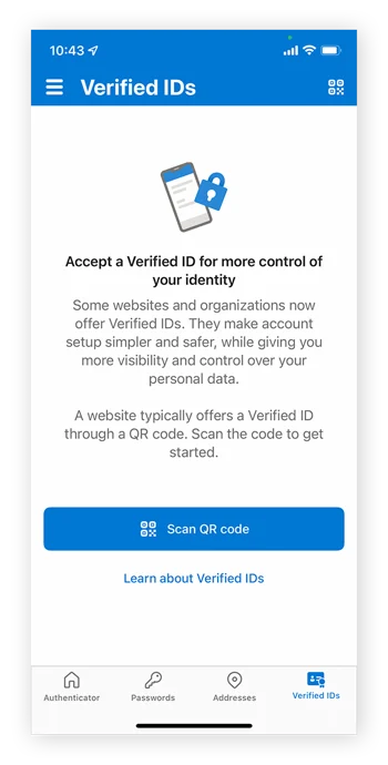 扫描 QR 码以将 Google Authenticator与帐户链接